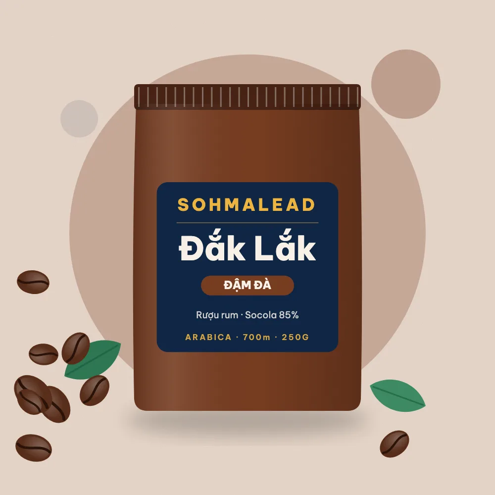 Túi cà phê SohmaLead Dak Lak Dam Da Dac Biet